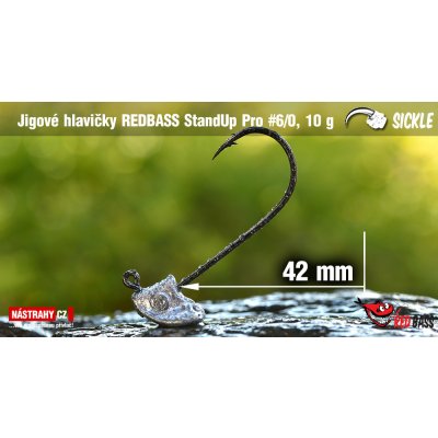 NASTRAHY.cz Neváznoucí jigová hlavička REDBASS StandUp Pro Sickle #6/0 43 mm 10 g 5 ks – Zboží Dáma
