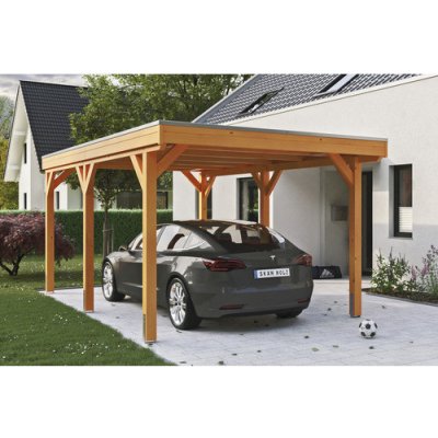 SKAN HOLZ Přístřešek na auto Grunewald 321 x 554 cm dub světlý – Hledejceny.cz