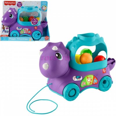 Fisher-Price Hrající dino s vyskakujícími míčky HNR51 – Zboží Mobilmania