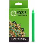 Ancient Wisdom Manifest Magic Candles 4. Srdeční čakra 12 ks – Zboží Mobilmania