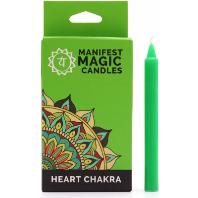 Ancient Wisdom Manifest Magic Candles 4. Srdeční čakra 12 ks – Zboží Mobilmania