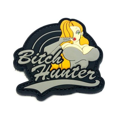 ARMED PATCHES PVC nášivka 3D Bitch Hunter, Černá – Zboží Mobilmania