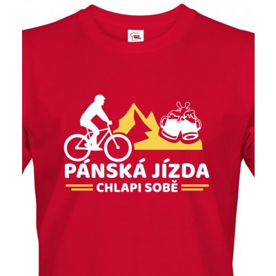 Bezvatriko pánské tričko pánská jízda 2 Červená Canvas pánské tričko s krátkým rukávem 1276 – Zbozi.Blesk.cz