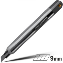 Odlamovací nůž Deli Home s kovovou vodící lištou, 9mm
