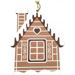 Závěs dřevo domeček perník bílá a hnědá 12,4x15 cm – Hledejceny.cz