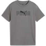 Puma ESSENTIALS LOGO LAB TEE B Chlapecké triko šedá – Zboží Mobilmania