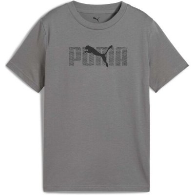 Puma ESSENTIALS LOGO LAB TEE B Chlapecké triko šedá – Zboží Mobilmania