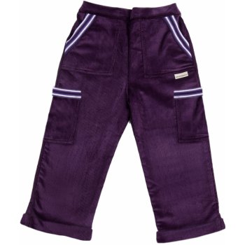 dětské manšestrové kalhoty tmavě fialové