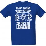 tričko s potiskem Zrození legend 1973 bílý tisk pánské Královská modrá – Zboží Mobilmania
