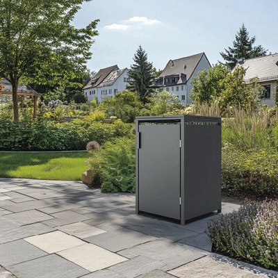 Konsta Kovový box 1x240l 68x80x116cm antracit – Zboží Dáma
