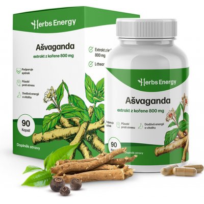 Herbs Energy Ašvaganda extrakt z kořene 800 mg 3 x 90 kapslí – Hledejceny.cz