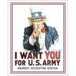 Plechová cedule Uncle Sam I Want You 40 cm x 32 cm – Zboží Mobilmania