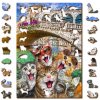 Puzzle WOODEN CITY Dřevěné Koťata v Benátkách 2v1 EKO 300 dílků