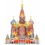 CubicFun 3D puzzle svítící Chrám Vasila Blaženého 224 ks – Zboží Dáma
