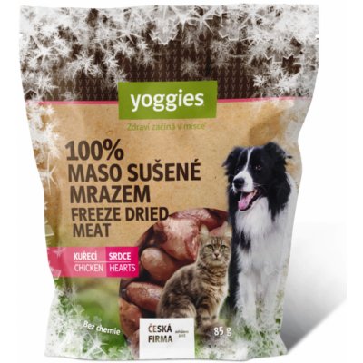 Yoggies Mrazem sušené lyofilizované kuřecí srdce 85 g – Hledejceny.cz
