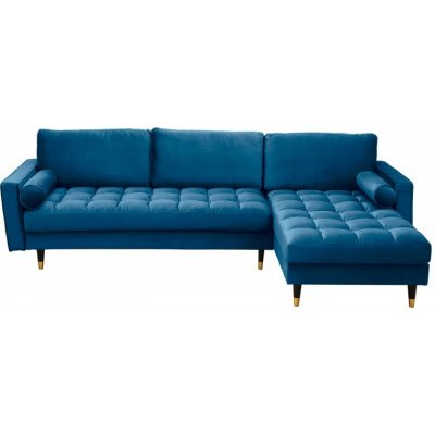 Interior DE Sedací souprava Cozy Velvet II 260 cm modrá samet SS39847 – Zboží Dáma