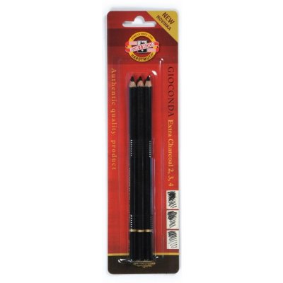 KOH-I-NOOR umělý gradační extra uhel v tužce 8811 GIOCONDA CHARCOAL 12 ks set 3 ks po 1 tužce od gradace – Zbozi.Blesk.cz