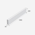 Presbeton obrubník ABO 9-20 00 x 5 x 20 cm přírodní beton 1 ks – Zbozi.Blesk.cz