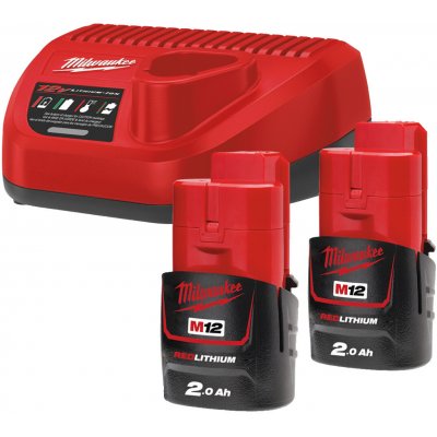 Milwaukee M12 NRG-202, 2 x 2.0Ah 4933459209 – Zboží Mobilmania