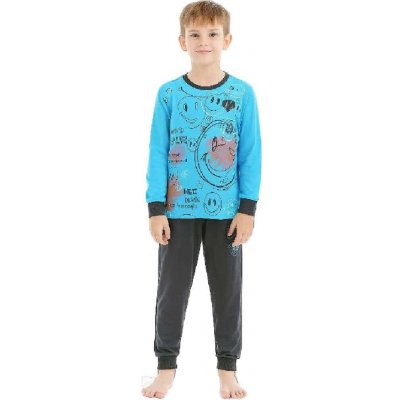 Chlapecké pyžamo Smajlík tyrkysová – Zboží Dáma