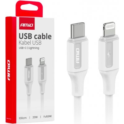 AMIO Kabel USB-C Lightning 20W 100cm – Sleviste.cz
