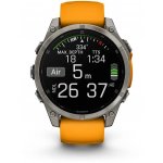 Garmin Fenix 8 AMOLED 47mm Sapphire Titanium Graphite/Orange 010-02904-11 – Zboží Živě