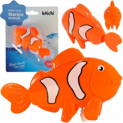 FunPlay 6946 Plovoucí ryba do koupele natahovací 12 x 7,oranžová 5 cm – Zboží Dáma