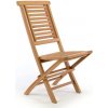 Zahradní židle a křeslo Zahradní židle skládací DIVERO Hantown z masivního týkového dřeva