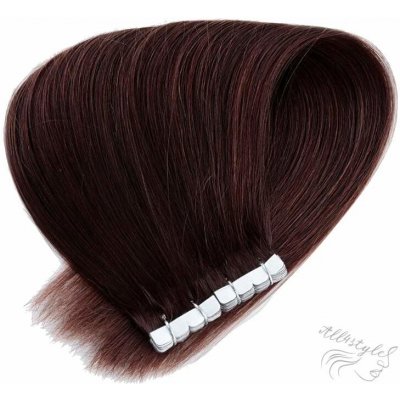 Vlasové PU pásky MINI Tape in na prodlužování vlasů 50cm 04 středně hnědá – Zboží Dáma