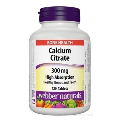 Webber Naturals Calcium citrát 300 mg podpora kostí a zubů 120 tablet – Hledejceny.cz