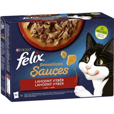 Felix Sensations Sauces masový výběr 12 x 85 g – Zbozi.Blesk.cz