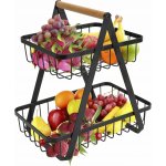 Ruhhy 24265 Dvoupatrový koš na ovoce kov dřevo – Zboží Dáma Ruhhy 24265 Dvoupatrový koš na ovoce kov dřevo – Zboží Dáma