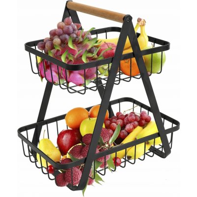 Ruhhy 24265 Dvoupatrový koš na ovoce kov dřevo – Zboží Dáma Ruhhy 24265 Dvoupatrový koš na ovoce kov dřevo – Zboží Dáma