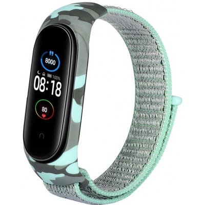 Xiaomi Mi Band 5/6 náhradní náramek Nylon maskáč Cyan MBSCZ-5NyM10 – Hledejceny.cz
