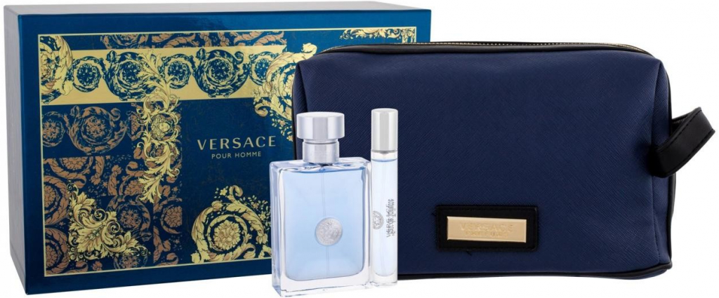 Versace pour Homme pro muže EDT 100 ml + EDT 10 ml + kosmetická taška dárková sada