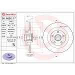 Brzdový kotouč BREMBO 08.A826.17 – Sleviste.cz