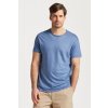 Pánské Tričko Gant tričko Linen Regular modrá