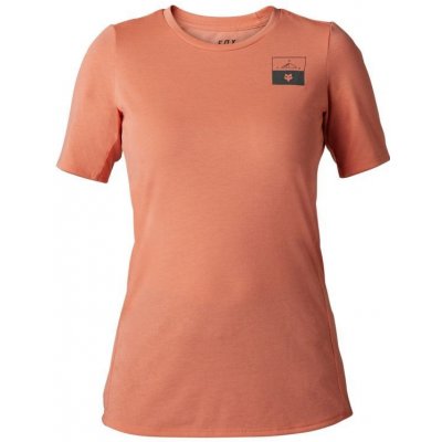 Fox Womens Ranger Drirelease SS Jersey Fract Salmon