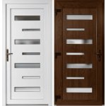 OknaDvereNaMiru.cz Vchodové dveře 6100 zlatý dub / bílá levé otevírání ven 100 x 210 cm – Hledejceny.cz