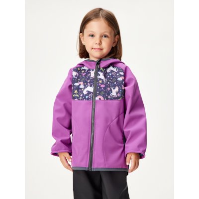 dětská softshellová bunda s fleecem Unuo fialová – Sleviste.cz