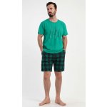 Vienetta MAN pánské pyžamo šortky Tetris: zelená – Hledejceny.cz