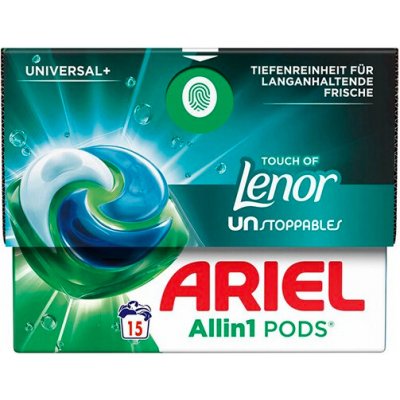 Ariel Pods + Lenor Unstoppables 3v1 prací kapsle 15 ks – Zboží Mobilmania