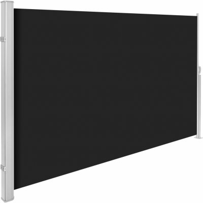 tectake 401531 boční markýza výsuvná s rolovacím mechanismem - 200 x 300 cm,černá