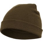 Flexfit Silná ohrnovací beanie z husté pleteniny zelená olivová – Hledejceny.cz