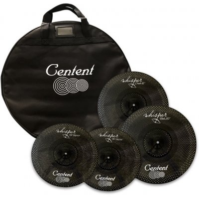 Centent Black Silent Cymbal Set 14", 16", 18", 20", Bag – Zbozi.Blesk.cz