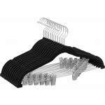 SONGMICS Brenton Sada 12 ks sametových ramínek černá – Zbozi.Blesk.cz