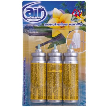 Air menline osvěžovač refill Seychelles vanilla náhradní náplň 3 x 15 ml