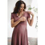 Těhotenské kojící šaty Mommy Chic Rose Brown – Sleviste.cz