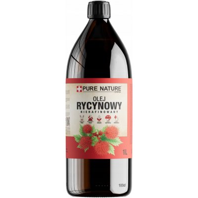 RICINOVÝ OLEJ NERAFINOVANÝ LISOVANÝ ZA STUDENA PŘÍRODNÍ VE SKLE 1000 ml – Zboží Dáma