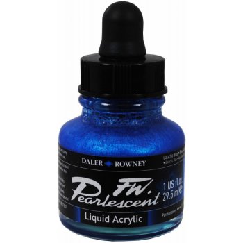 Daler Rowney Umělecká tuš Perlescent na akrylové bázi 29,5 ml Pearlescent Galactic Blue